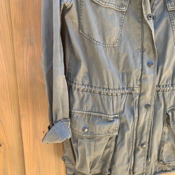 Artizia Talula Azure Skies Trooper Hooded Military Jacket Olive Army Green XS - Picture 6 of 6